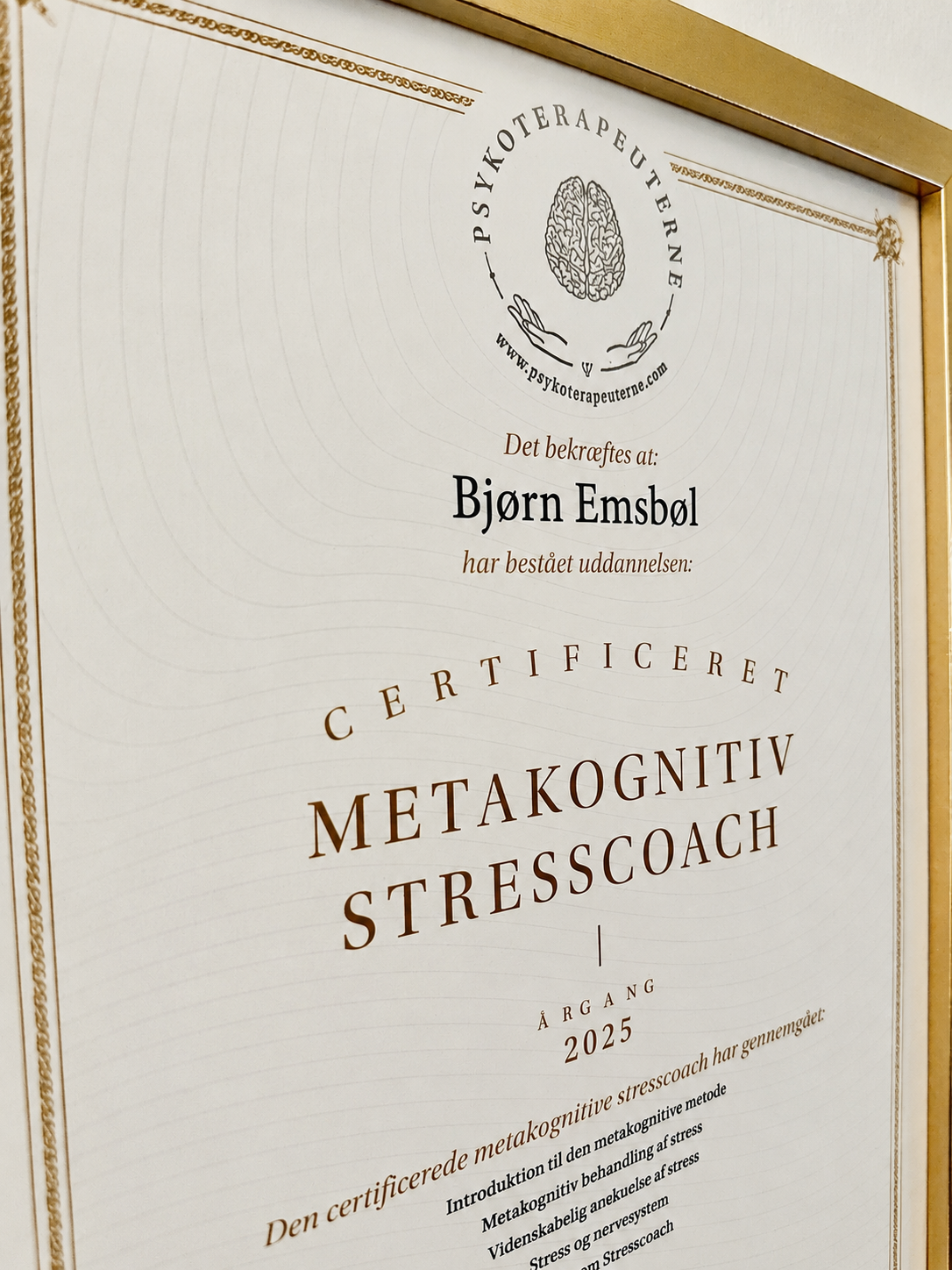 Certifikat – Stresscoach