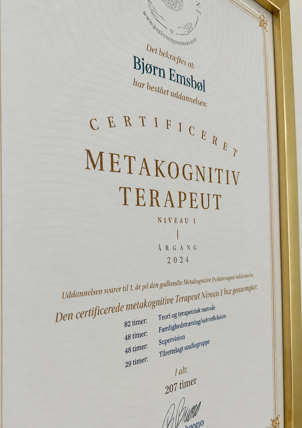 Certifikat – Metakognitiv terapeut
